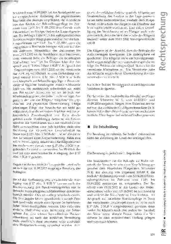 Vorschauseite 3: Kostenerstattung für häusliche Krankenpflege (Verabreichung von Insulin)