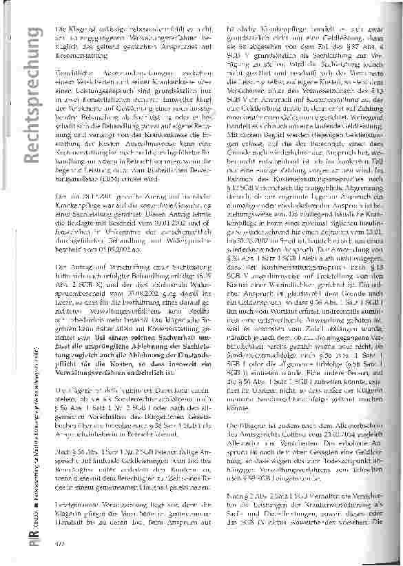 Vorschauseite 4: Kostenerstattung für häusliche Krankenpflege (Verabreichung von Insulin)