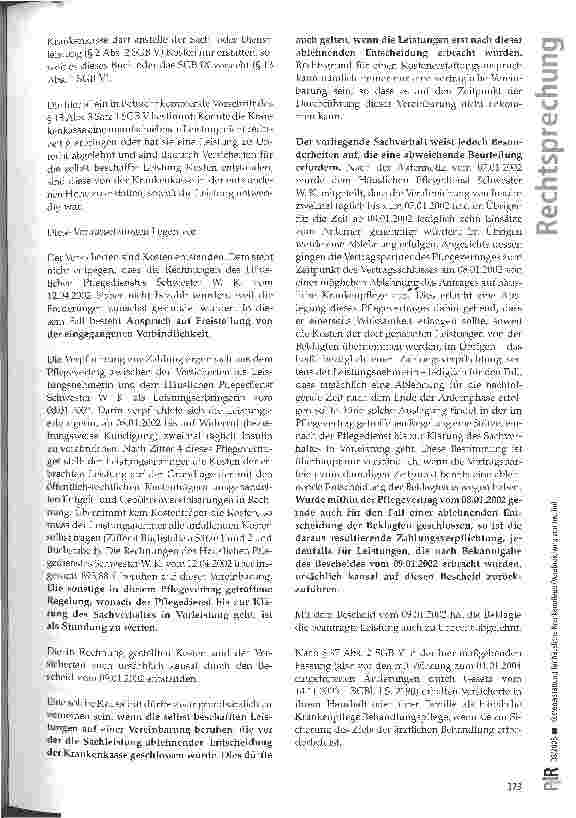 Vorschauseite 5: Kostenerstattung für häusliche Krankenpflege (Verabreichung von Insulin)