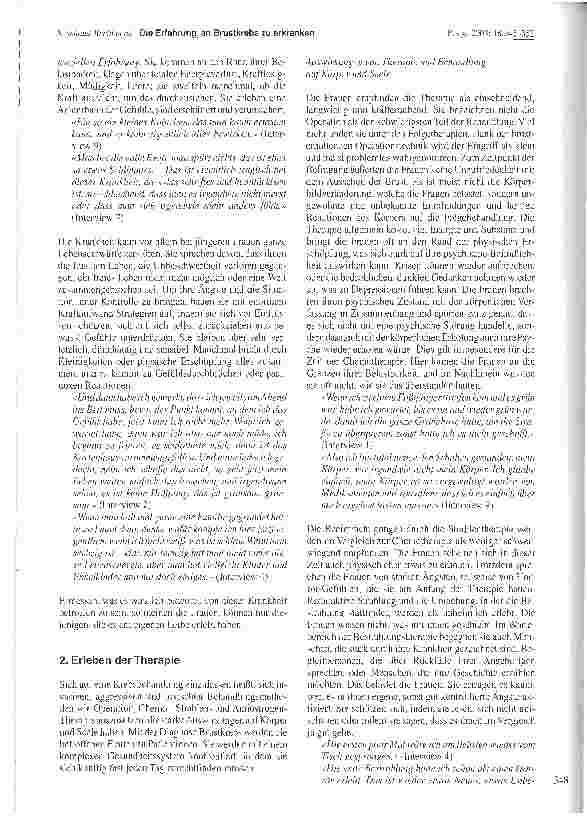 Vorschauseite 4: Die Erfahrung, an Brustkrebs zu erkranken, und wie die betroffenen Frauen ihr Leben wieder unter Kontrolle bringen