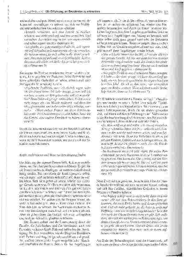 Vorschauseite 6: Die Erfahrung, an Brustkrebs zu erkranken, und wie die betroffenen Frauen ihr Leben wieder unter Kontrolle bringen