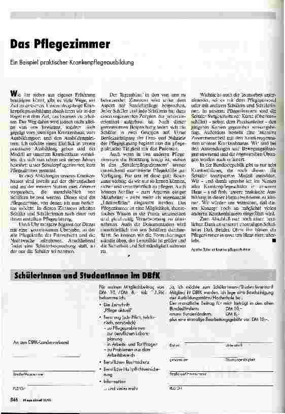 Vorschauseite 1: Das Pflegezimmer
