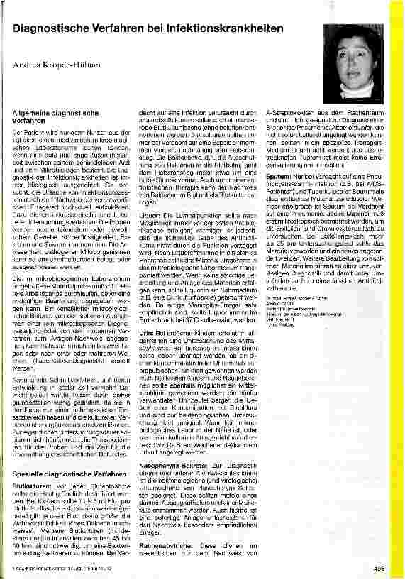 Vorschauseite 1: Diagnostische Verfahren bei Infektionskrankheiten
