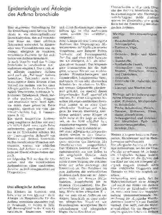 Vorschauseite 3: Die Pflege des Kindes mit Asthma bronchiale 2. Folge: Asthma bronchiale als Krankheitsund Pflegegeschehen im geschichtlichen Rückblick bis zur heutigen Ursachenbeschreibung