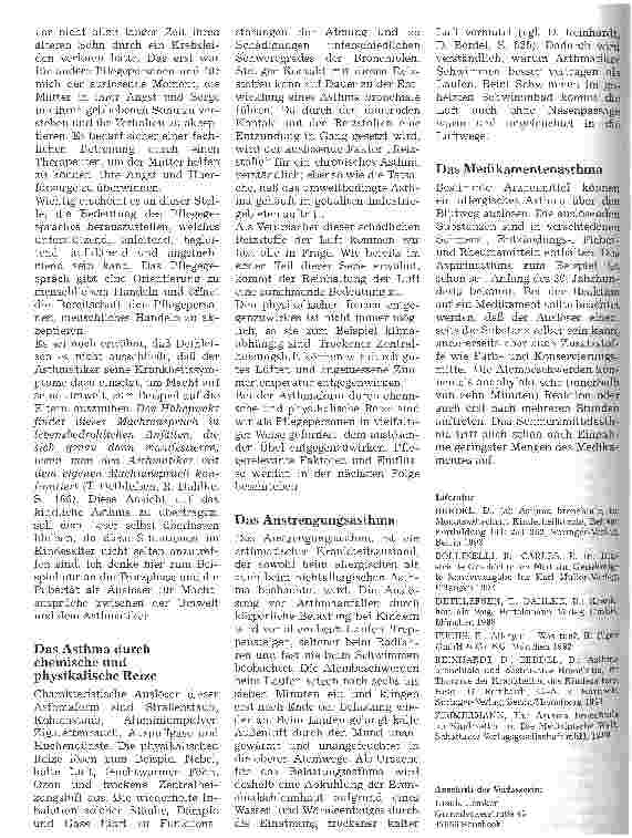 Vorschauseite 5: Die Pflege des Kindes mit Asthma bronchiale 2. Folge: Asthma bronchiale als Krankheitsund Pflegegeschehen im geschichtlichen Rückblick bis zur heutigen Ursachenbeschreibung
