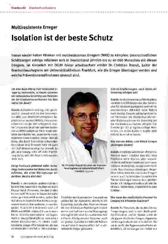 Vorschauseite 1: Isolation ist der beste Schutz