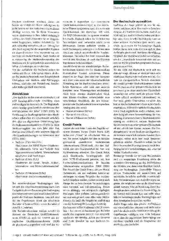 Vorschauseite 2: Ich will studieren! Aber wie und wo?