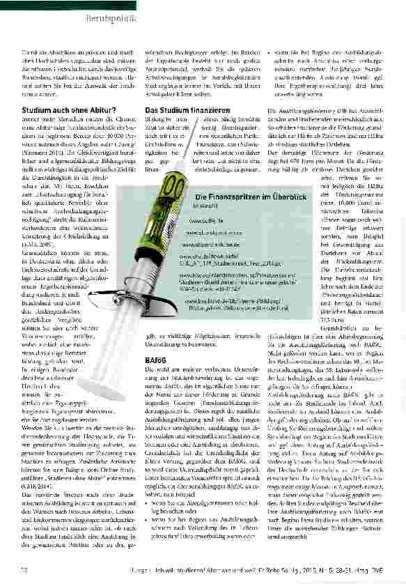 Vorschauseite 3: Ich will studieren! Aber wie und wo?