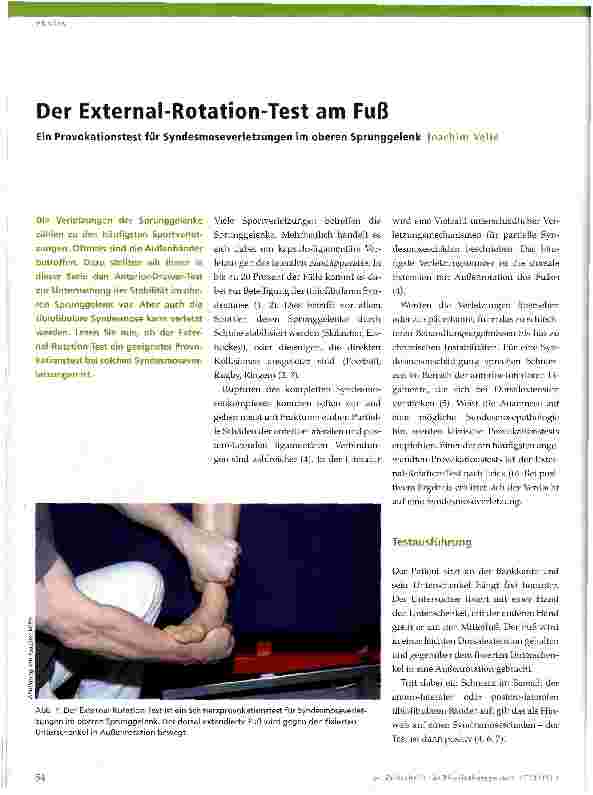 Vorschauseite 1: Der External-Rotation-Test am Fuß