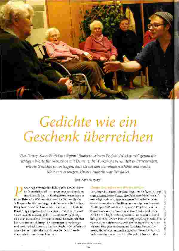 Vorschauseite 1: Gedichte wie ein Geschenk überreichen