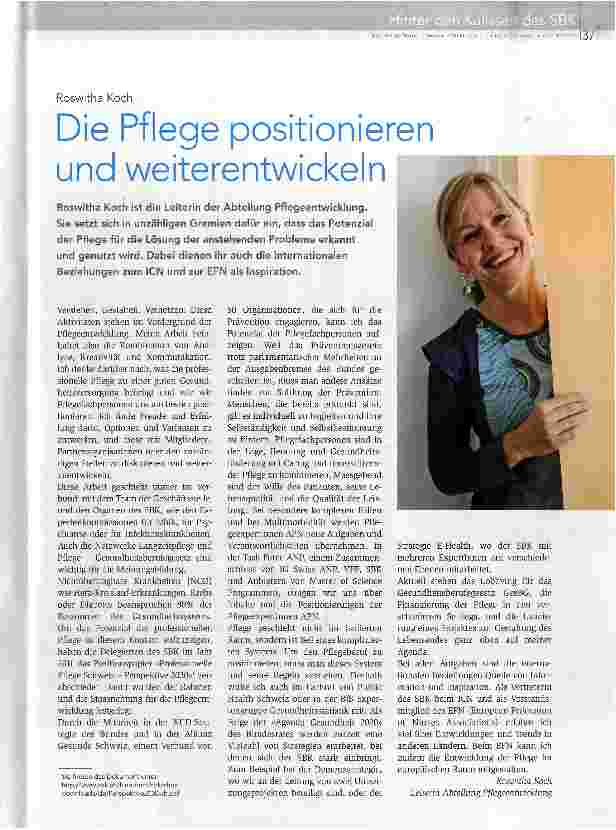 Vorschauseite 1: Die Pflege positionieren und weiterentwickeln