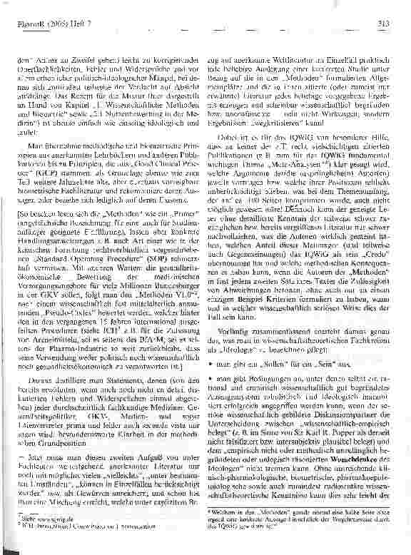 Vorschauseite 2: IQWiG: Methoden, Version 1.0, 1. März 2005