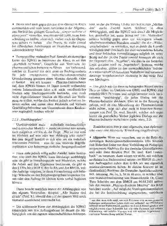 Vorschauseite 5: IQWiG: Methoden, Version 1.0, 1. März 2005