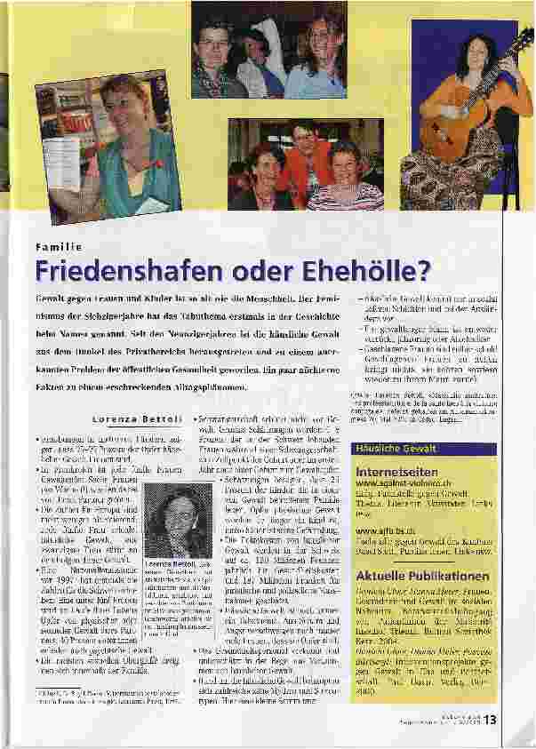Vorschauseite 1: Familie - Friedenshafen oder Ehehölle?