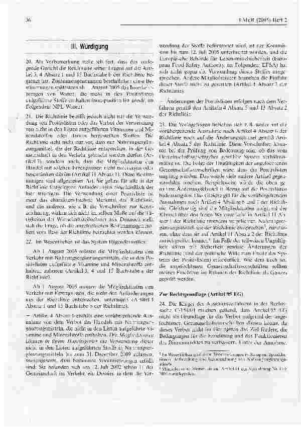 Vorschauseite 4: Wirksamkeit der Nahrungsergänzungsmittelrichtlinie