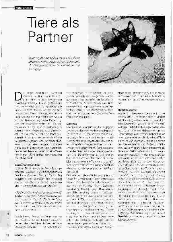 Vorschauseite 1: Tiere als Partner