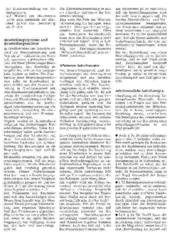 Vorschauseite 3: Mitarbeiterbeurteilung 1. Teil