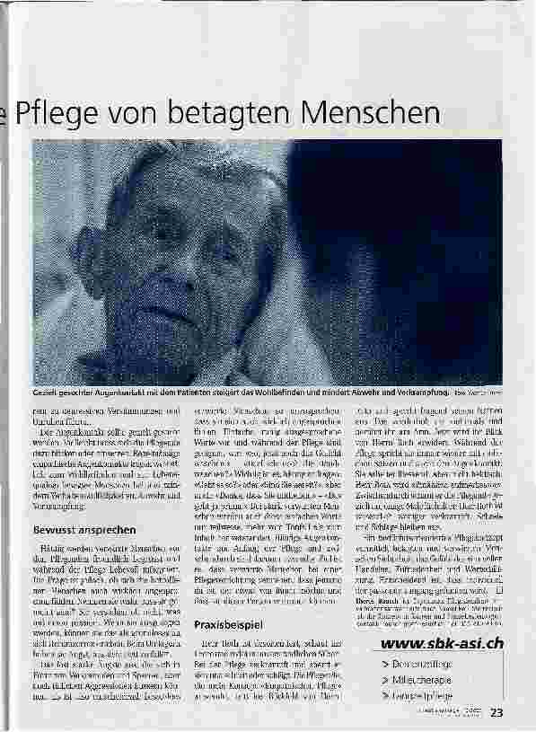 Vorschauseite 2: Empathische Pflege von betagten Menschen