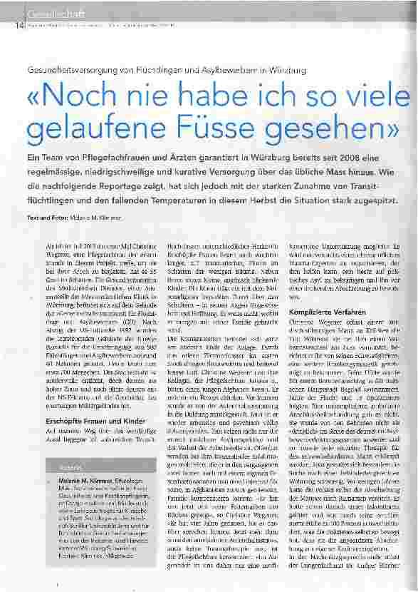 Vorschauseite 1: Noch nie habe ich so viele kaputt gelaufene Füße gesehen