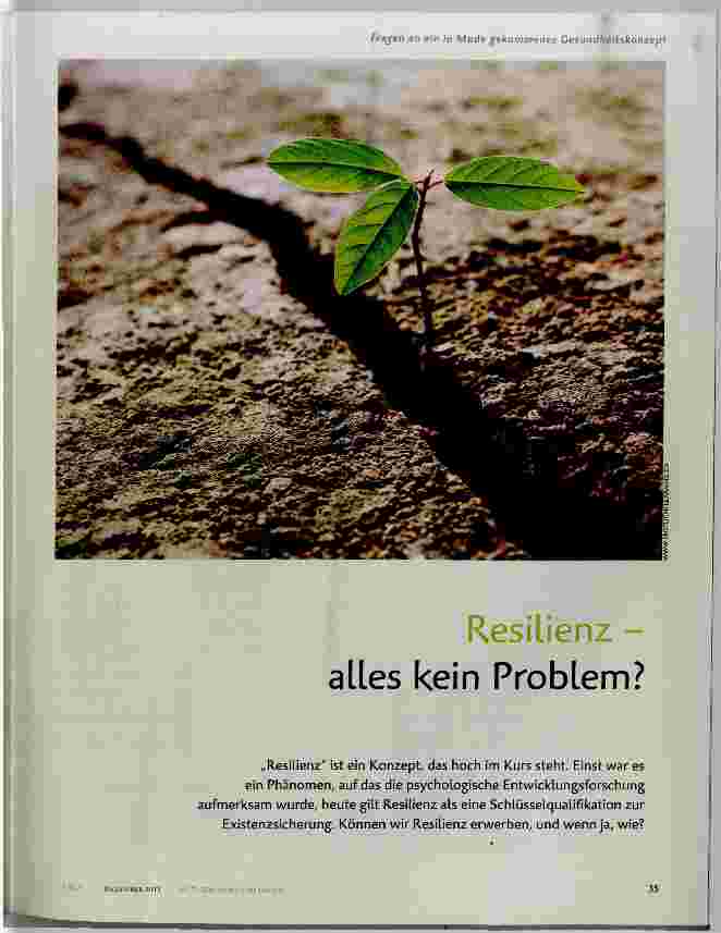 Vorschauseite 1: Resilienz alles kein Problem?