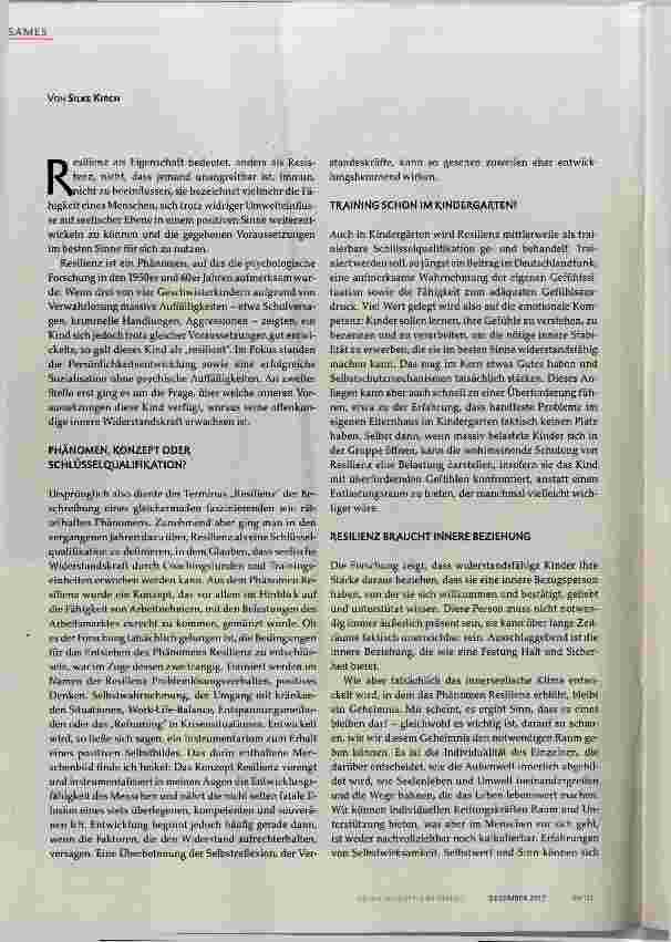 Vorschauseite 2: Resilienz alles kein Problem?