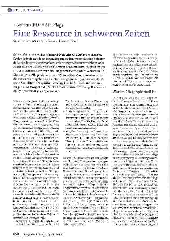 Vorschauseite 1: Eine Ressource in schweren Zeiten