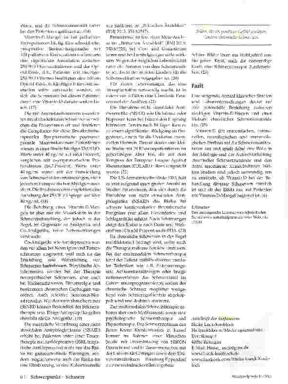Vorschauseite 3: Vitamin D und Schmerzen
