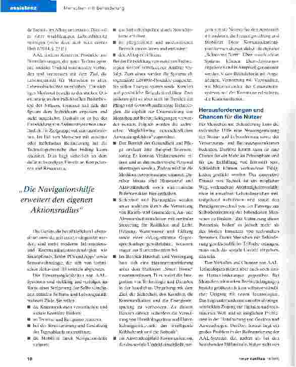 Vorschauseite 2: Mit der Technik gelingen Alltag und Teilhabe