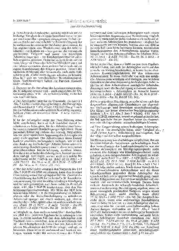Vorschauseite 4: Krankheitsbedingte Kündigung - Betriebliches Eingliedeiungsmanagement