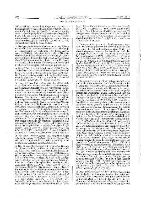 Vorschauseite 5: Krankheitsbedingte Kündigung - Betriebliches Eingliedeiungsmanagement
