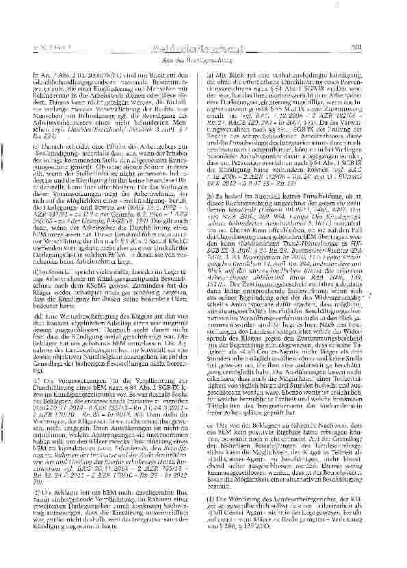 Vorschauseite 6: Krankheitsbedingte Kündigung - Betriebliches Eingliedeiungsmanagement