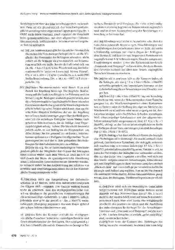 Vorschauseite 3: Personalratsinformationsanspruch aus Hamburgischem Transparenzgesetz