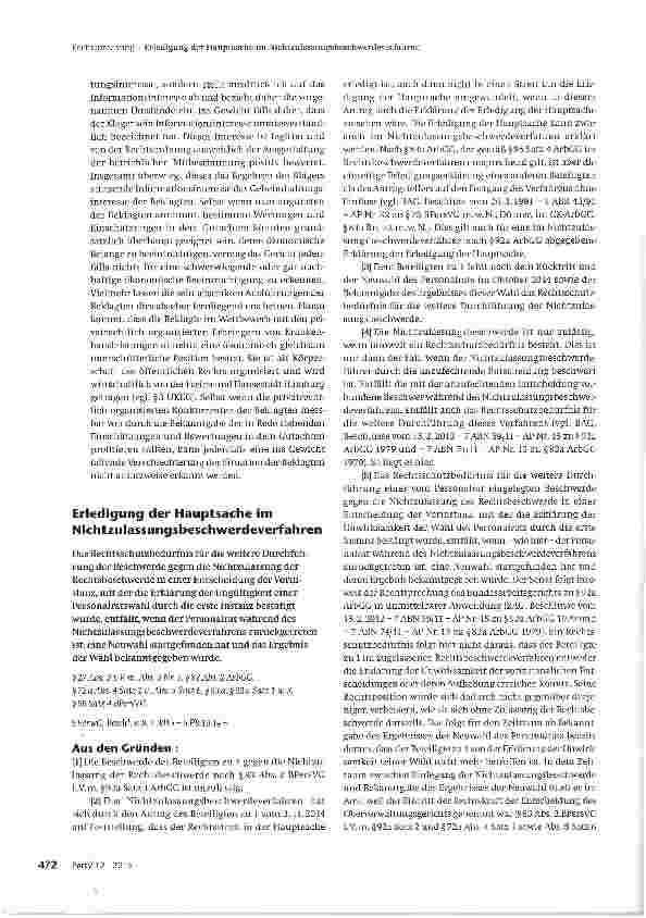 Vorschauseite 5: Personalratsinformationsanspruch aus Hamburgischem Transparenzgesetz