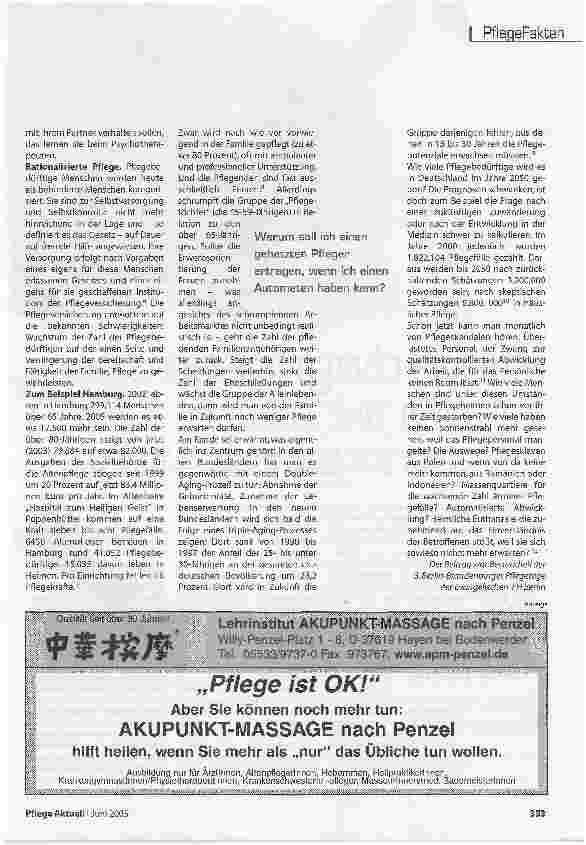 Vorschauseite 4: Die wa(h)re Zukunft der Pflege
