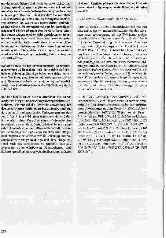 Vorschauseite 4: Sturz einer Heimbewohnerin aus dem Rollstuhl