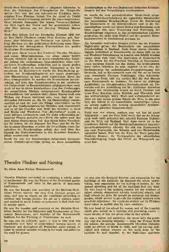 Vorschauseite 3: Theodor Fliedner und die Krankenpflege