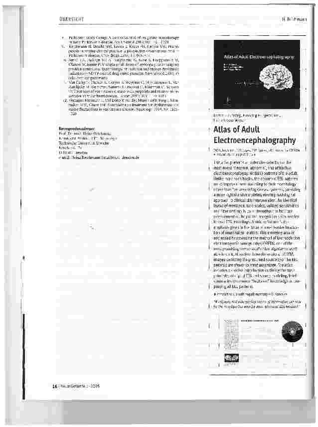 Vorschauseite 5: Aktuelles zur Therapie der Parkinsonerkrankung im höheren Lebensalter