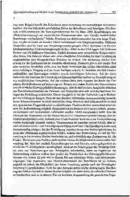 Vorschauseite 5: Grundlagenforschung und Medizin in der Verantwortung gegenüber dem Gemeinwohl