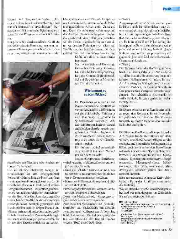 Vorschauseite 2: Konflikte am Arbeitsplatz Einflüsse auf das körperliche und seelische Befinden