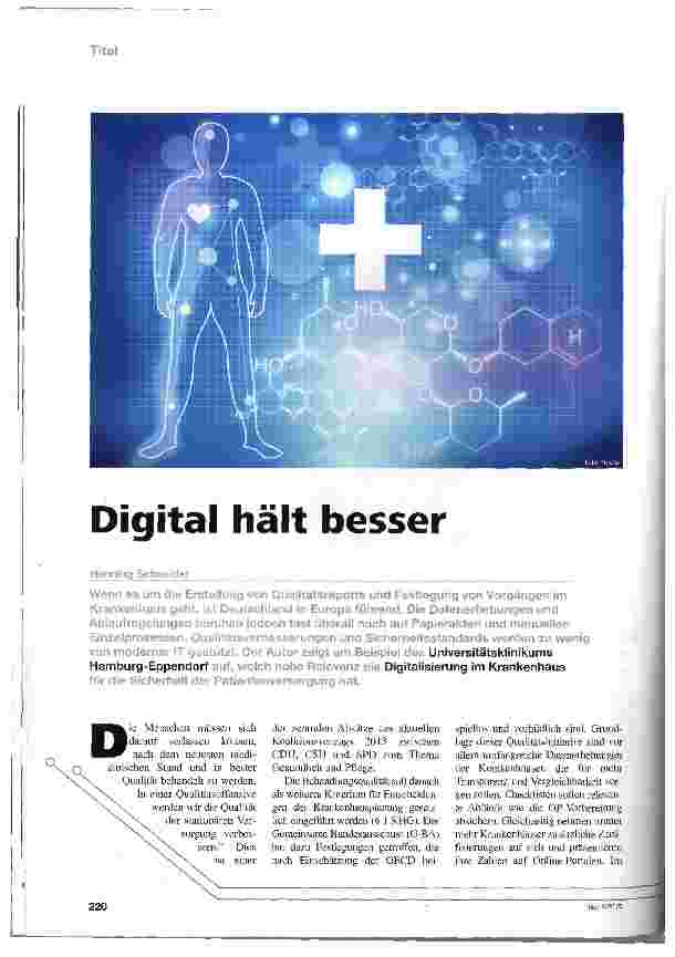 Vorschauseite 1: Digital hält besser