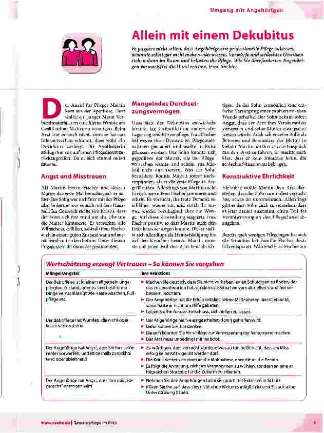 Vorschauseite 1: Allein mit einem Dekubitus