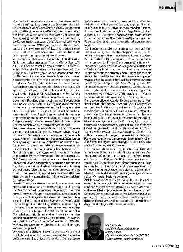 Vorschauseite 4: Innovationen in der Medizintechnik