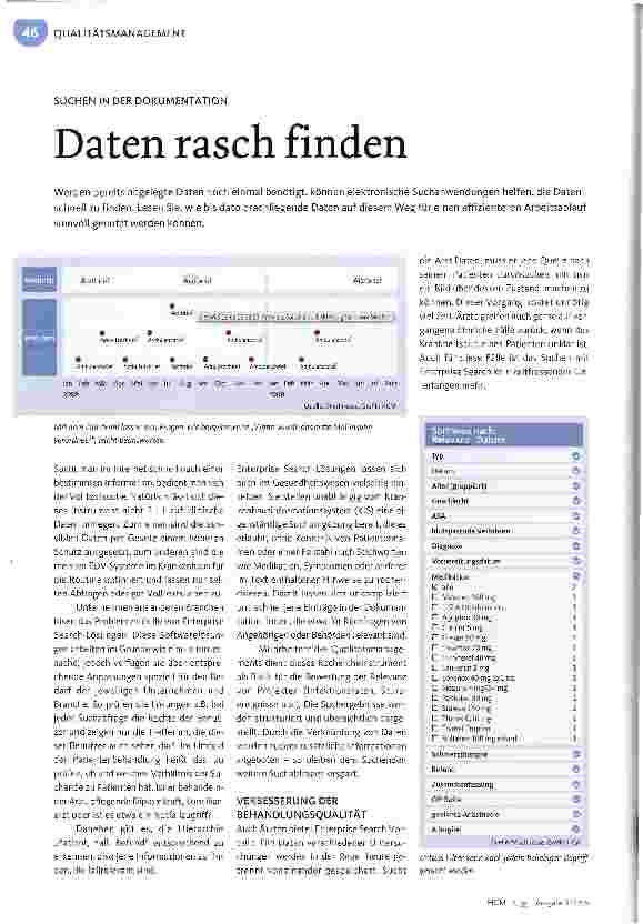 Vorschauseite 1: Daten rasch finden