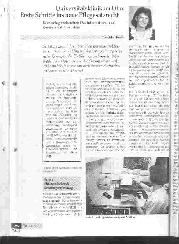 Vorschauseite 1: Universitätsklinikum Ulm: Erste Schritte ins neue Pflegesatzrecht