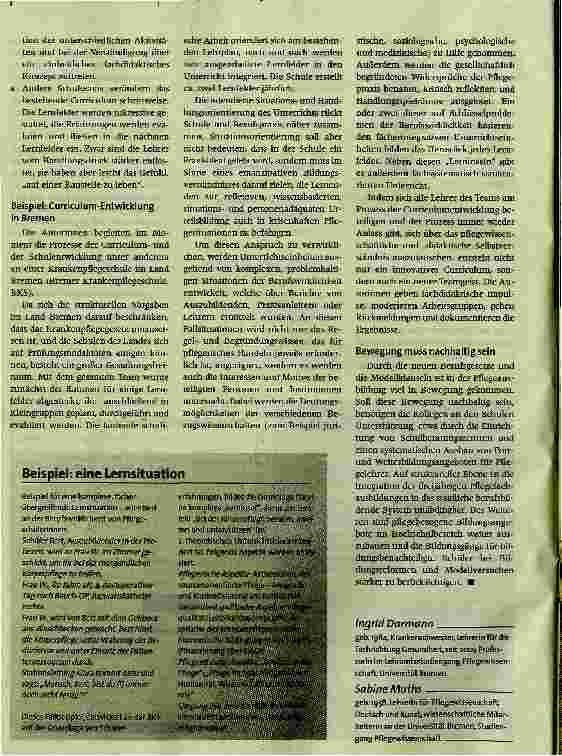Vorschauseite 4: Pflegeausbildung im Umbruch. Modellprojekte und die Entwicklung neuer Curricula