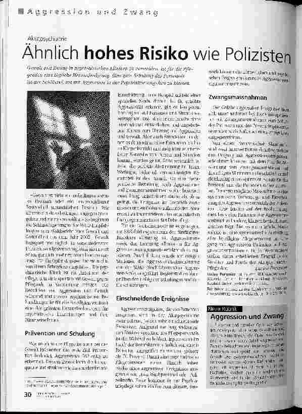 Vorschauseite 1: Ähnlich hohes Risiko wie Polizisten