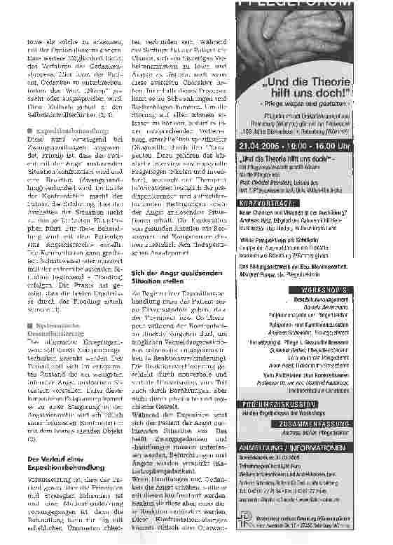 Vorschauseite 4: Konfrontation mit der Angst Behandlungsmöglichkeiten bei Patienten mit Zwangsstörung