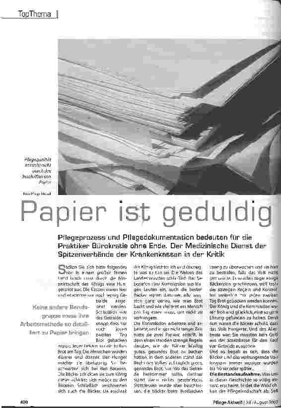 Vorschauseite 1: Papier ist geduldig