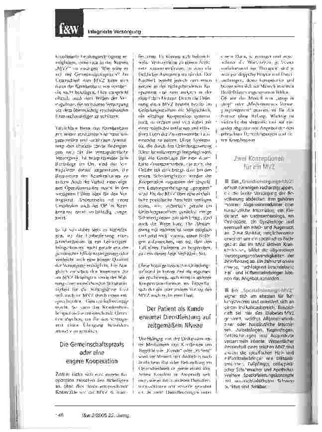 Vorschauseite 3: Ein Medizinisches Versorgungszentrum macht auchin der Kleinstadt Sinn