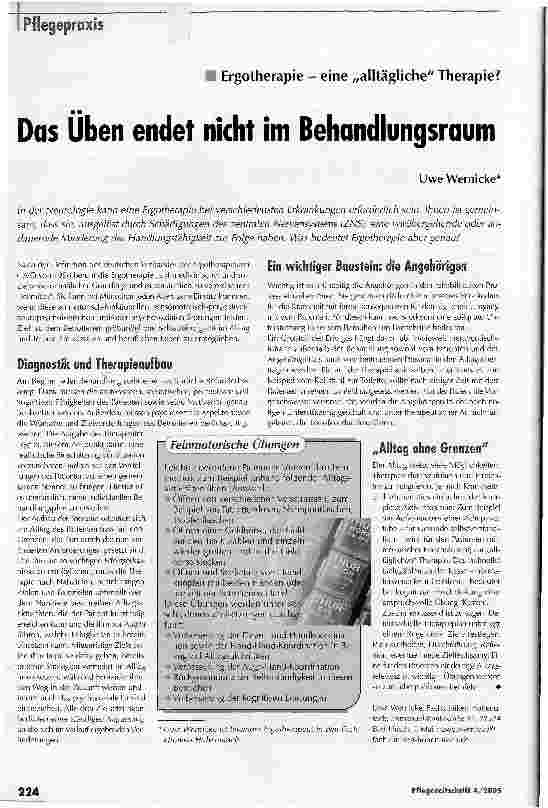 Vorschauseite 1: Das Üben endet nicht im Behandlungsraum